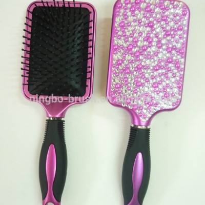 Factory direct sell Latest new Design custom diamond top quality type diamond rhinestone hair brush