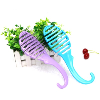 new customized 3D 360 curved wave body bath shower plastic Hot sale Professional Multifunctional detangling hair comb brush