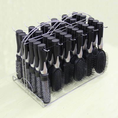 36pcs metal iron rack display plastic hair brush set