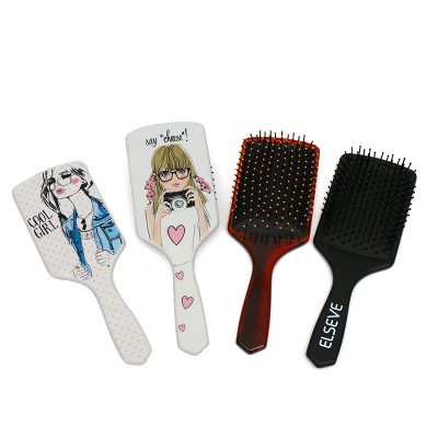 professional plastic fashionable plastic girls hair comb hairbrush brush salon care makeup ningbo wholesale