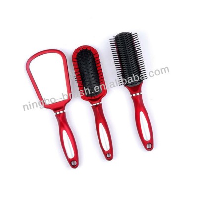 plastic hair brush paddle plastic comb manufacturer square hairbrush massage hairbrush set salon ningbo