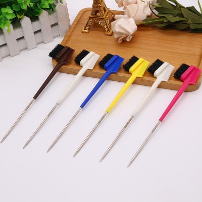 hair Style Pintail Comb Brush Multi-Color 3 Sided Private Label Gold Pink 3 In 1 Custom Edge Brush Edge Hair Control Brushes