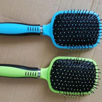 professional plastic globe magic home paddle hair brush with mirror double side brush