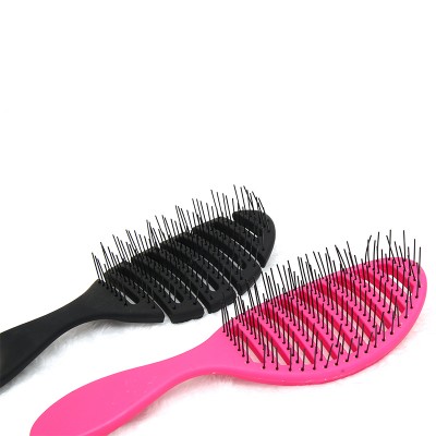 2019 new customized 3D wave 360 curved wave plastic Hot sale Professional Multifunctional detangling hair comb brush hair brush