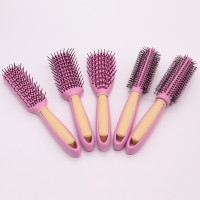 professional bamboo fiber environmental  fashionable plastic girls hair comb hairbrush brush salon care makeup ningbo wholesale